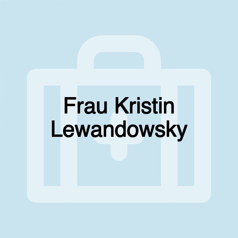 Frau Kristin Lewandowsky