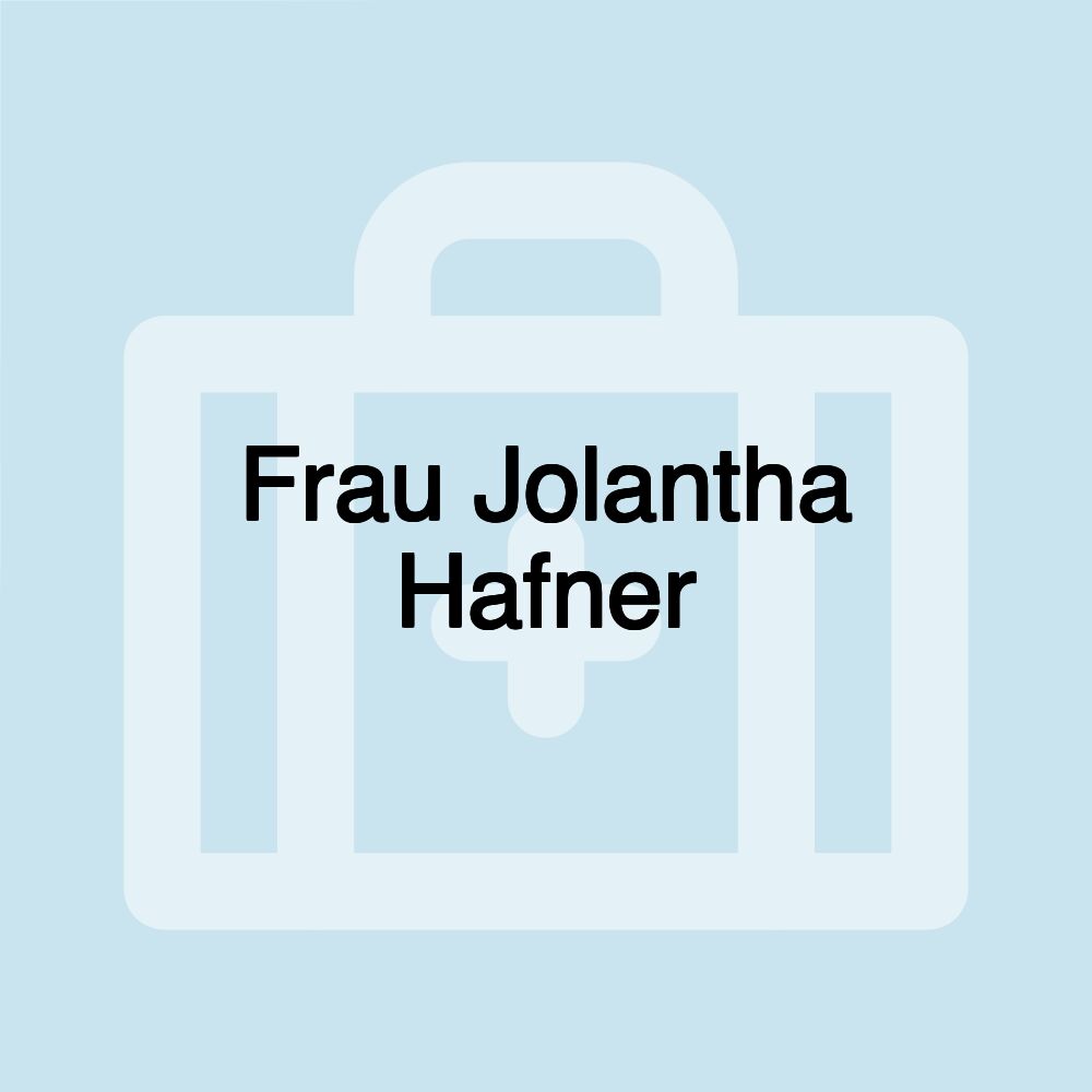 Frau Jolantha Hafner