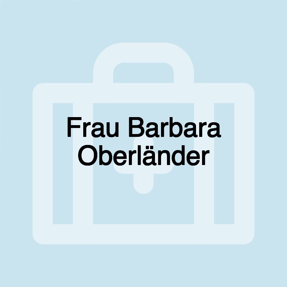 Frau Barbara Oberländer