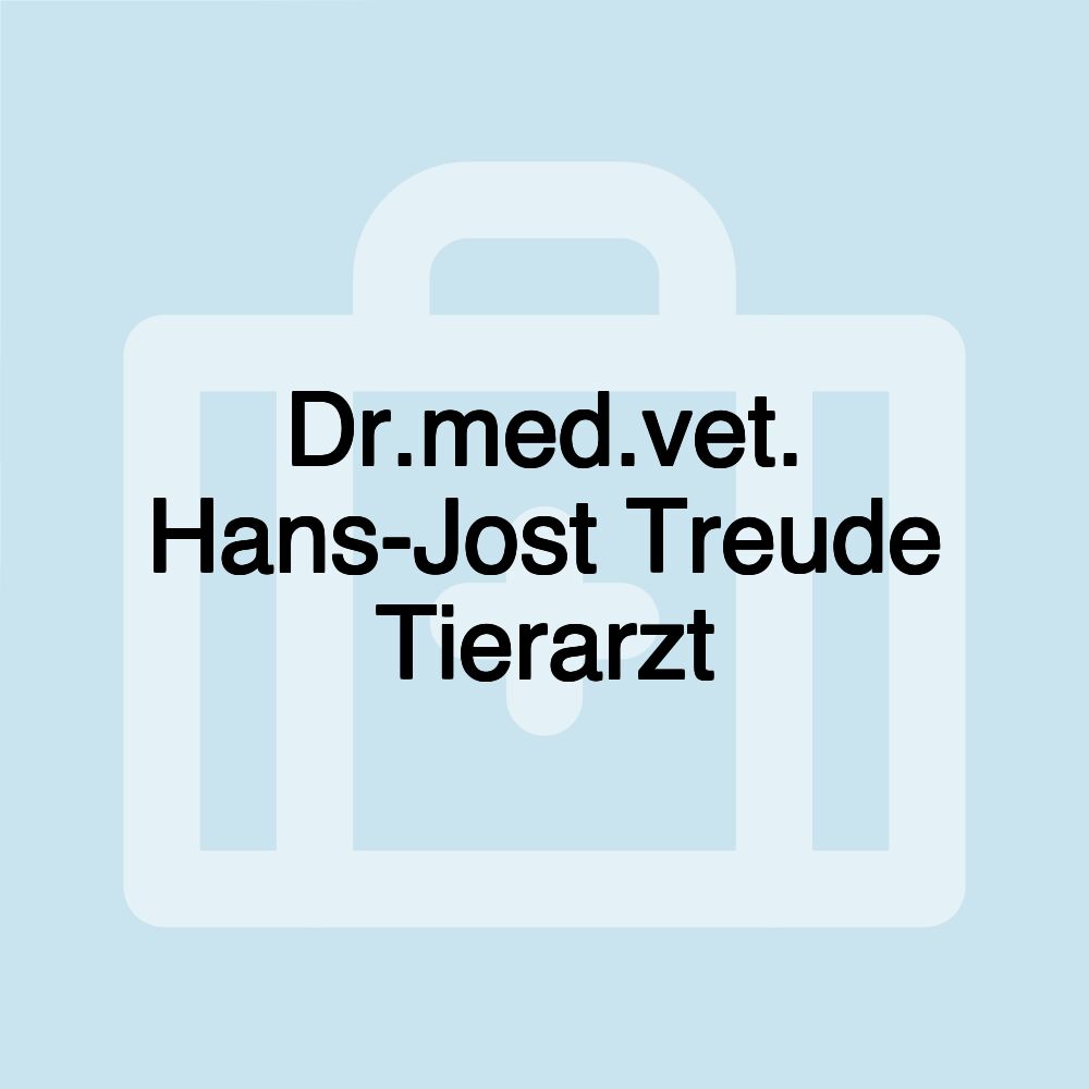 Dr.med.vet. Hans-Jost Treude Tierarzt