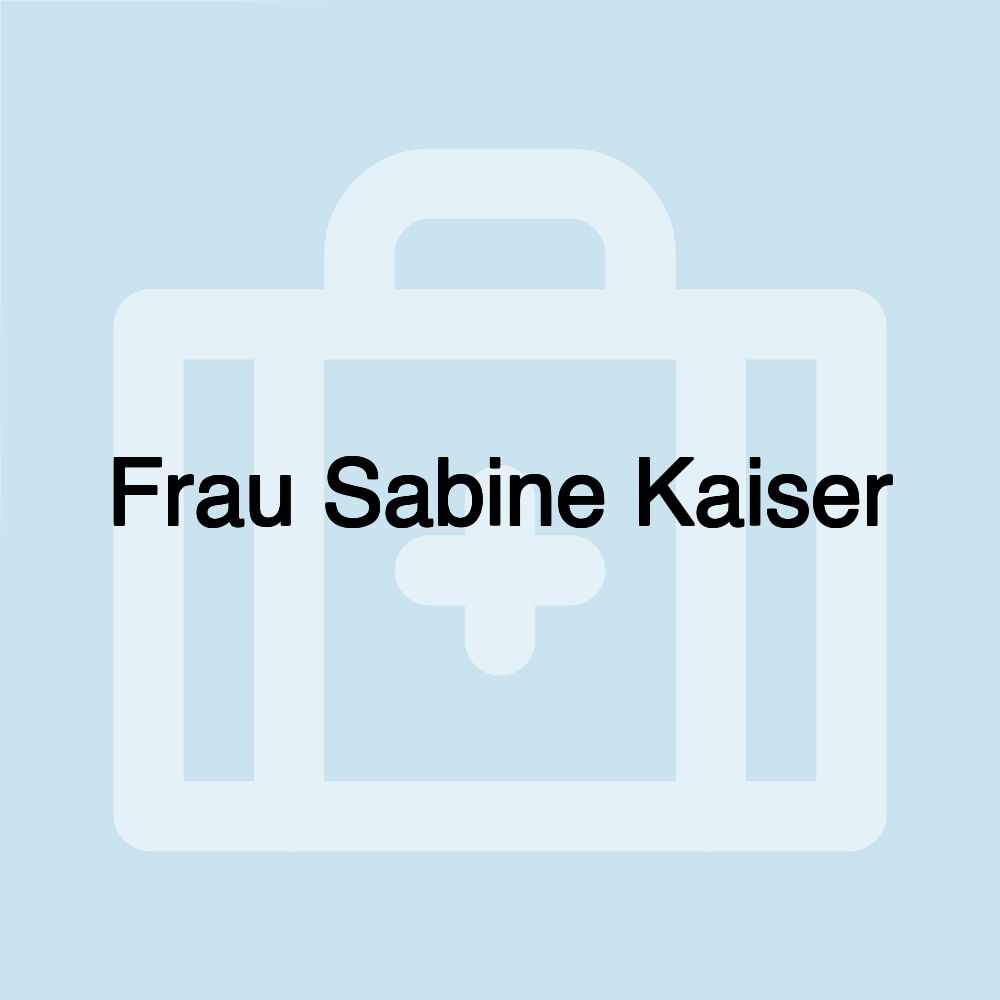 Frau Sabine Kaiser