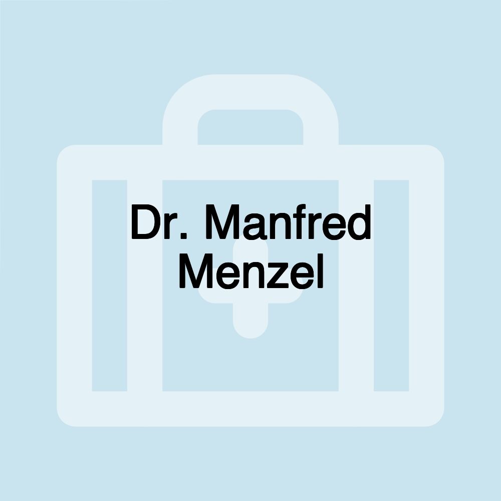 Dr. Manfred Menzel