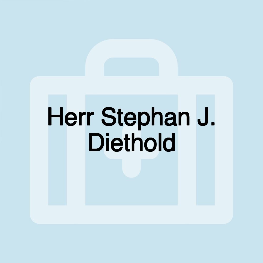 Herr Stephan J. Diethold