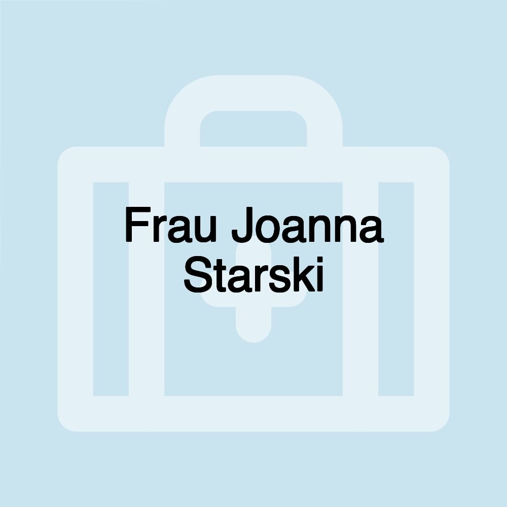 Frau Joanna Starski