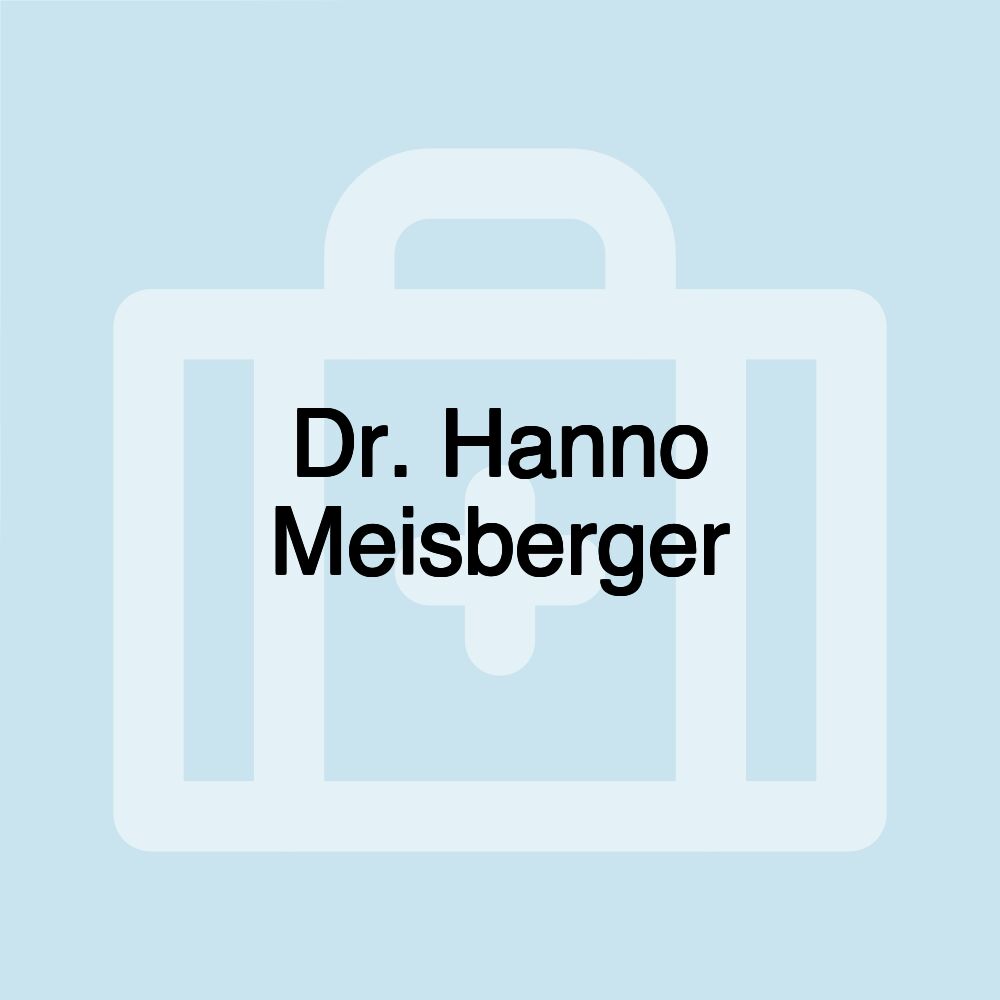 Dr. Hanno Meisberger