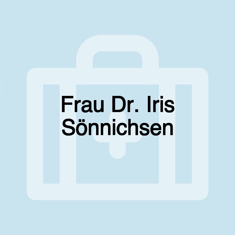 Frau Dr. Iris Sönnichsen