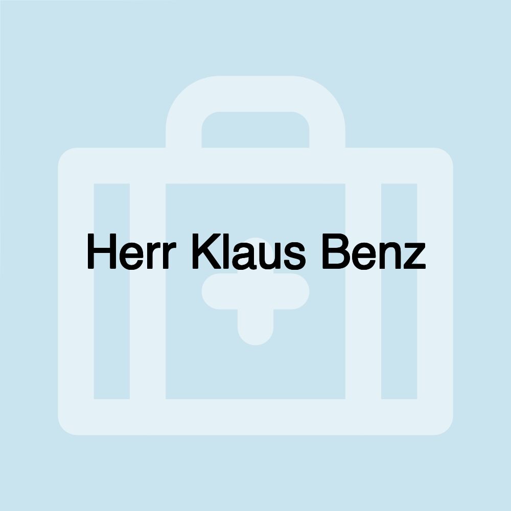 Herr Klaus Benz