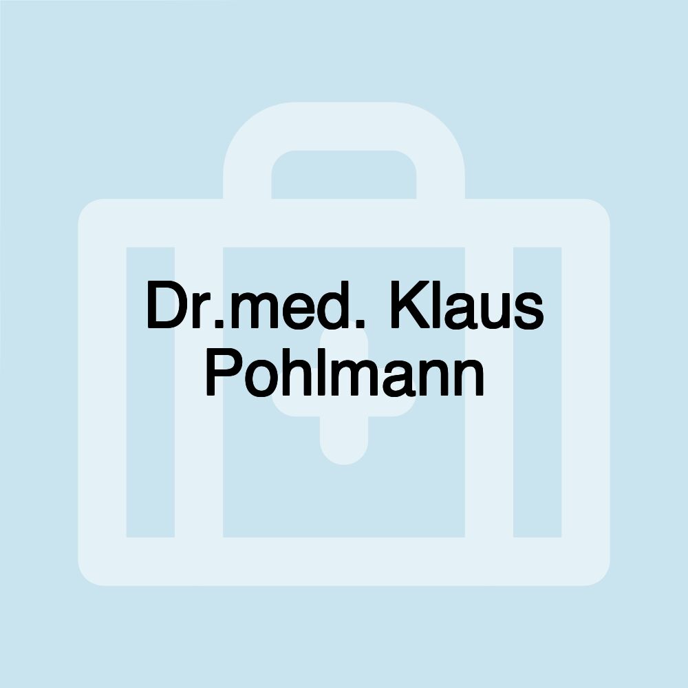 Dr.med. Klaus Pohlmann