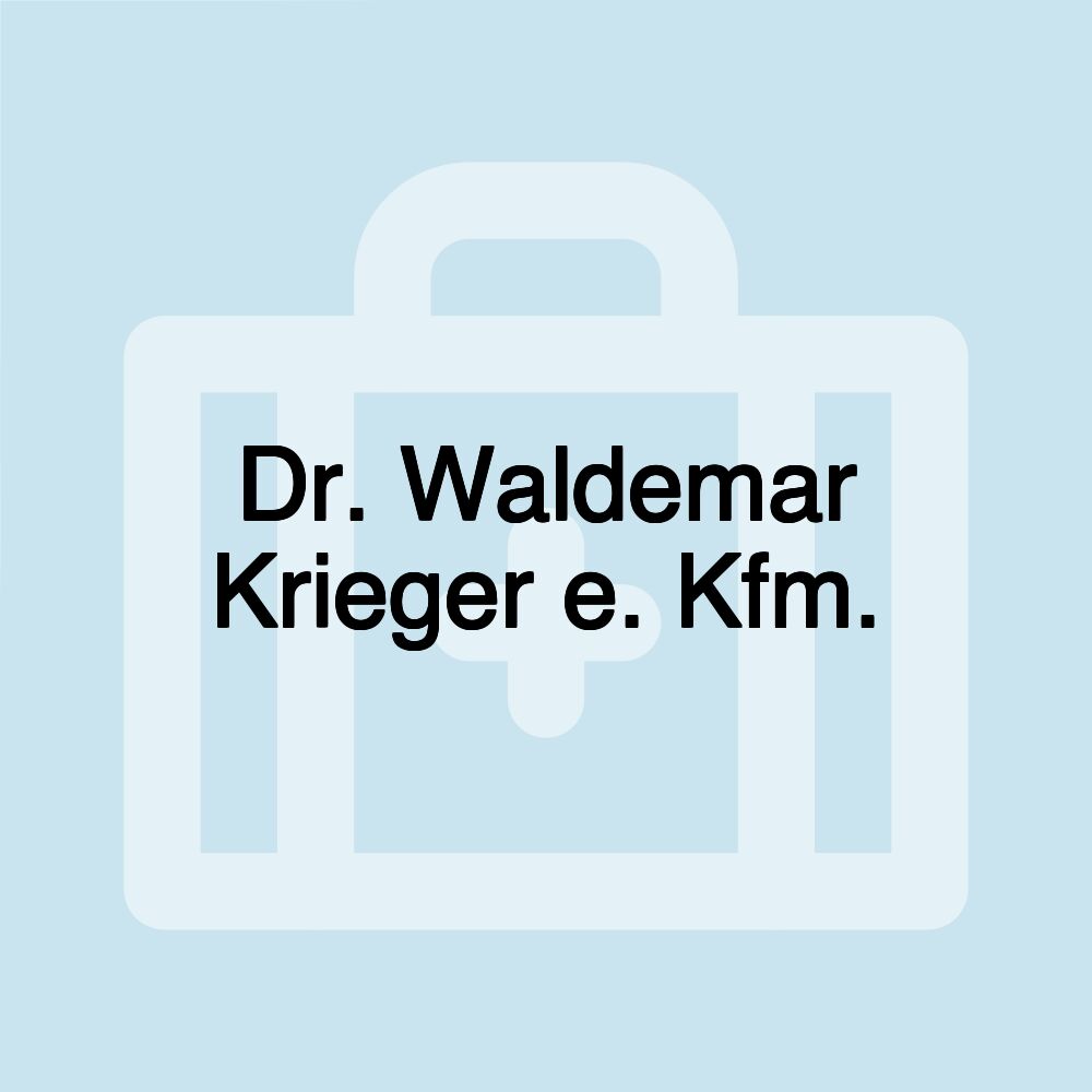 Dr. Waldemar Krieger e. Kfm.