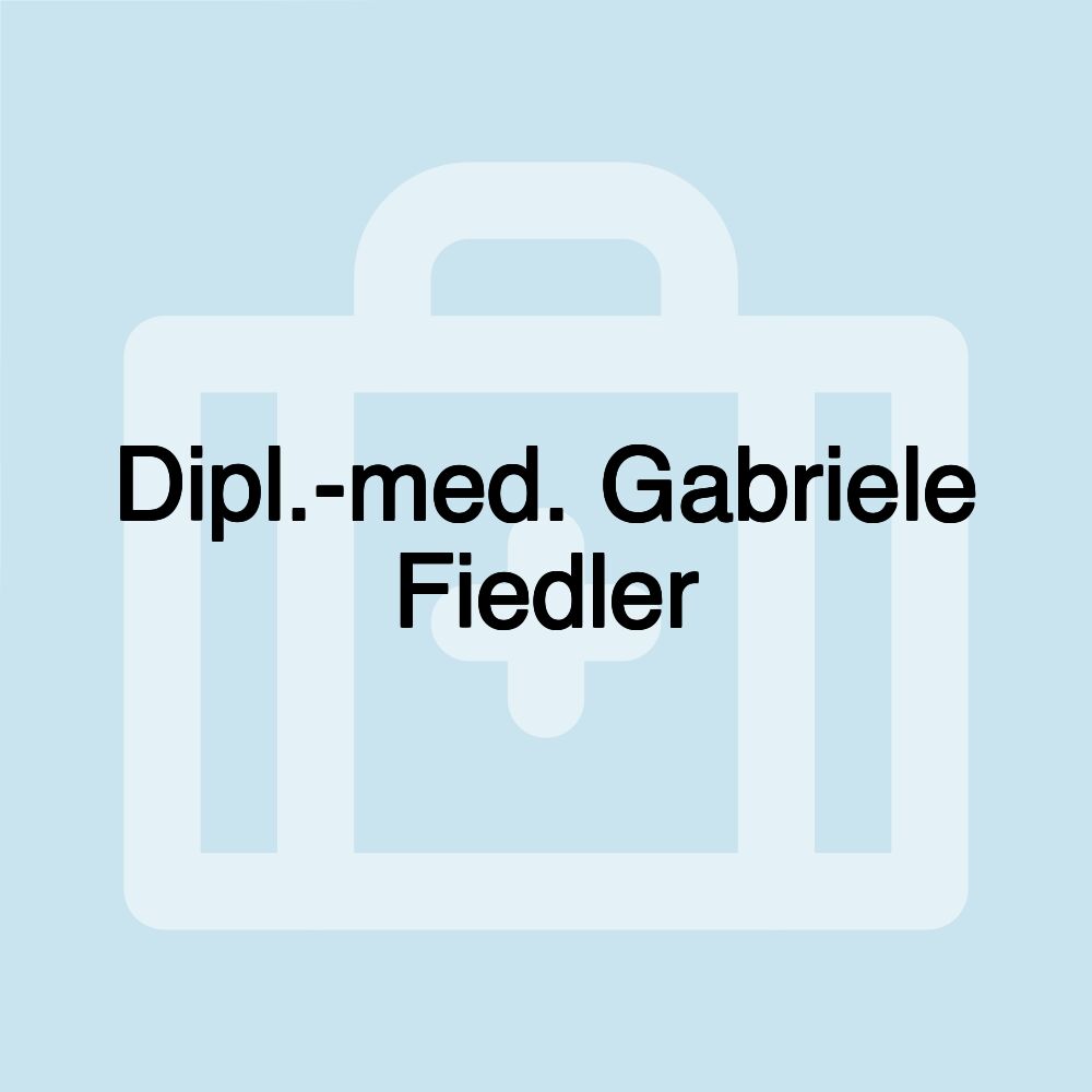 Dipl.-med. Gabriele Fiedler