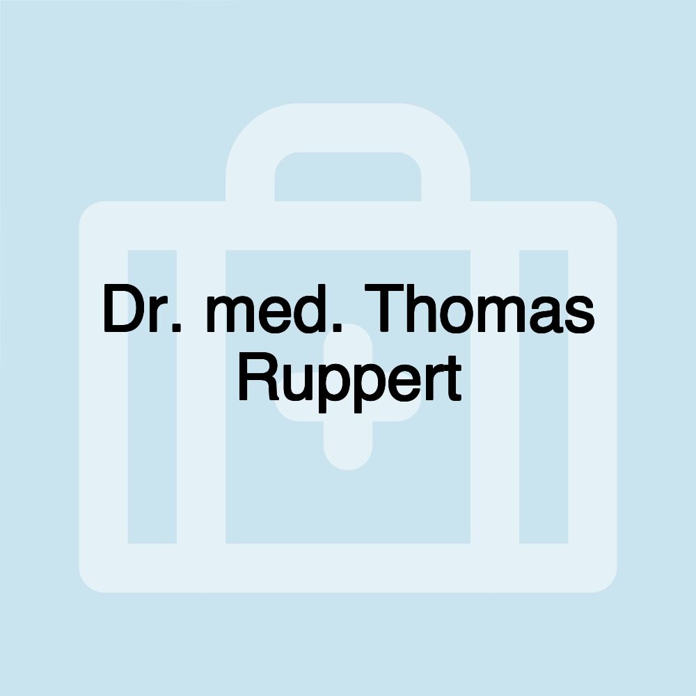 Dr. med. Thomas Ruppert