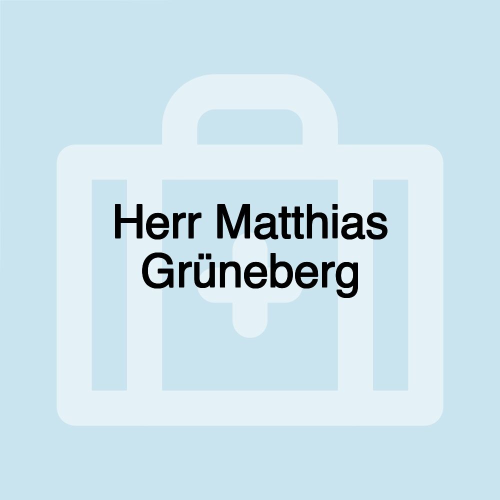 Herr Matthias Grüneberg