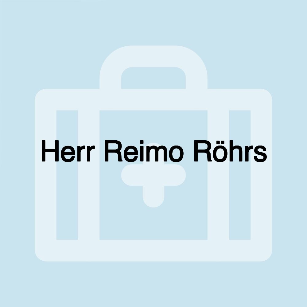 Herr Reimo Röhrs