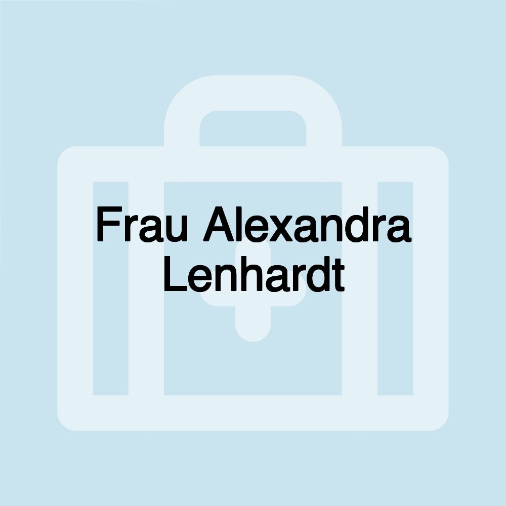 Frau Alexandra Lenhardt