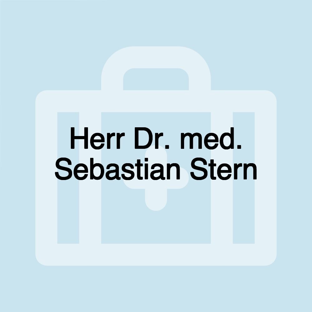 Herr Dr. med. Sebastian Stern