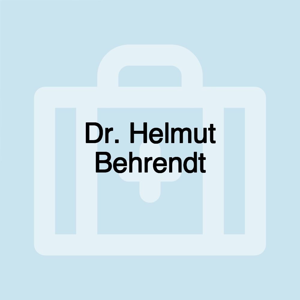 Dr. Helmut Behrendt