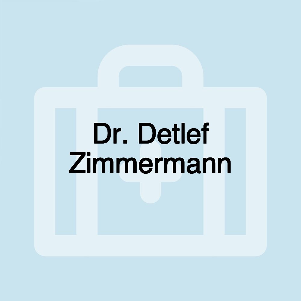 Dr. Detlef Zimmermann