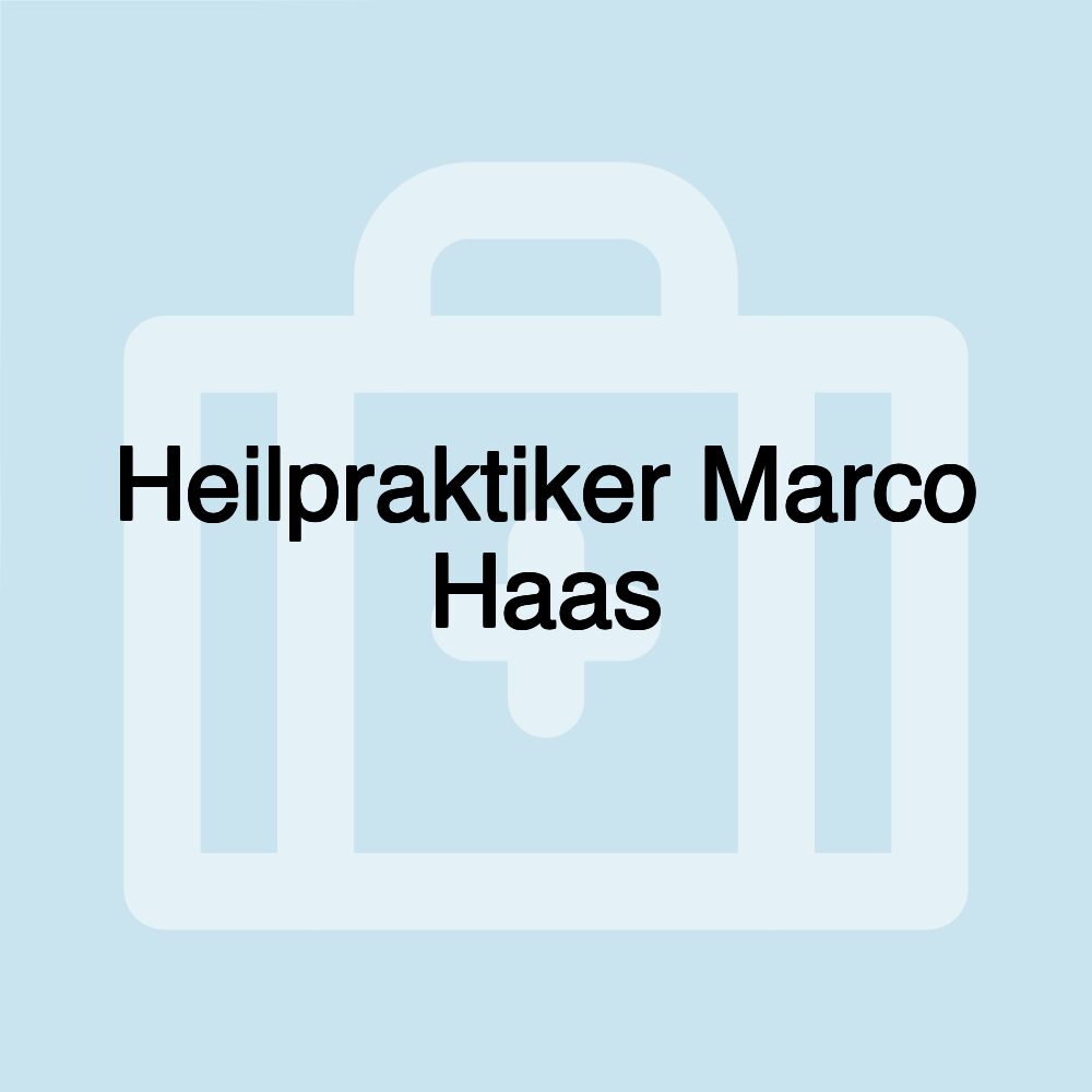 Heilpraktiker Marco Haas