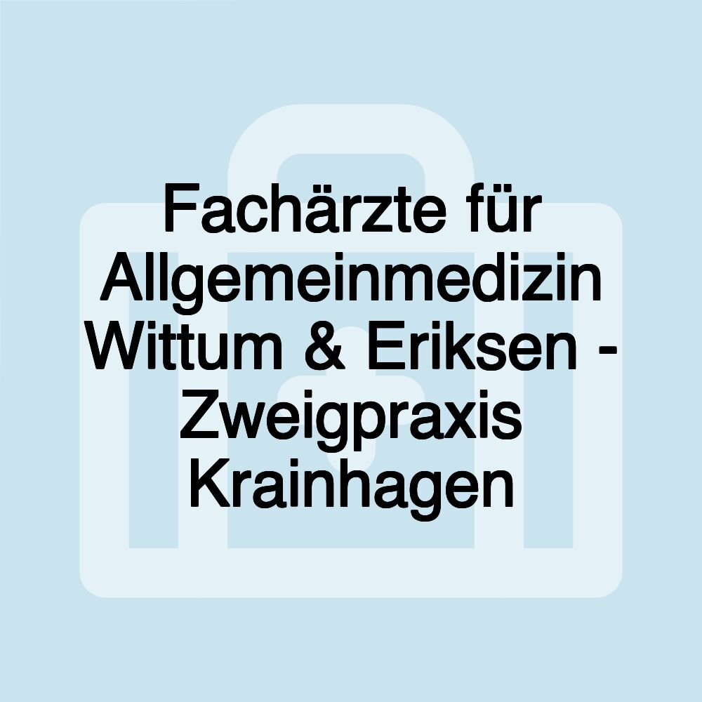 Fachärzte für Allgemeinmedizin Wittum & Eriksen - Zweigpraxis Krainhagen