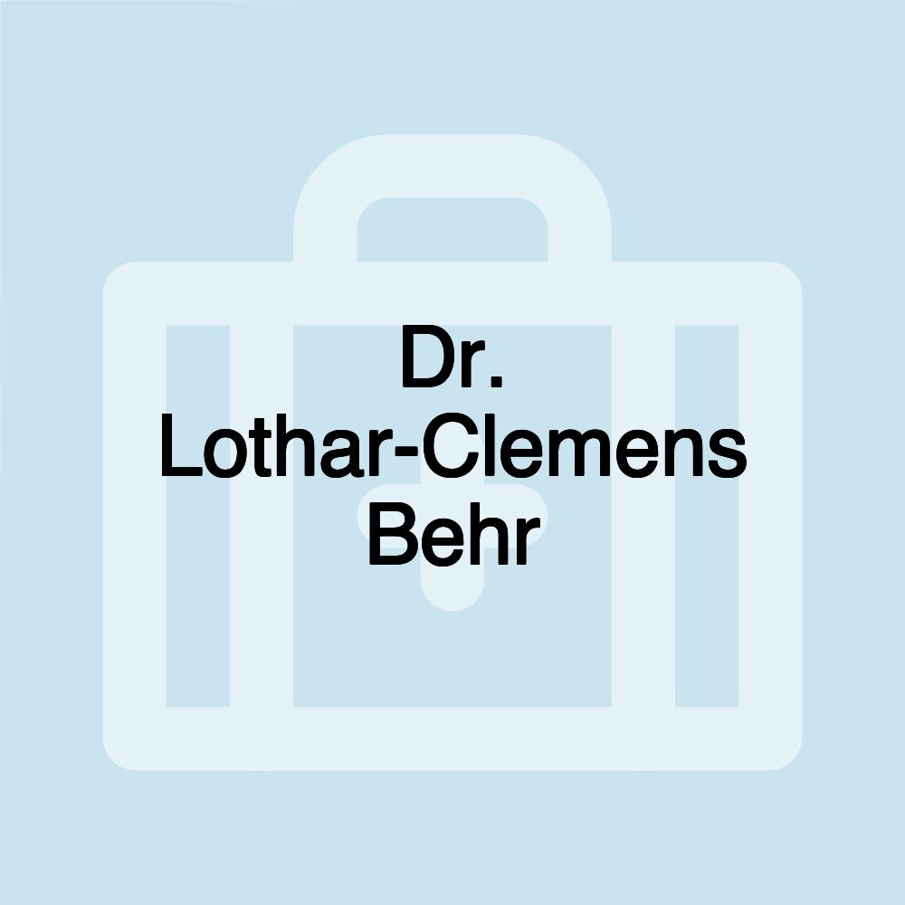 Dr. Lothar-Clemens Behr