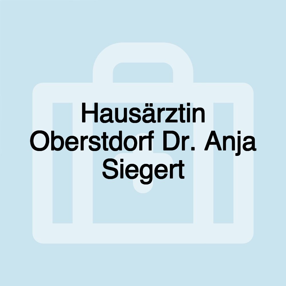 Hausärztin Oberstdorf Dr. Anja Siegert