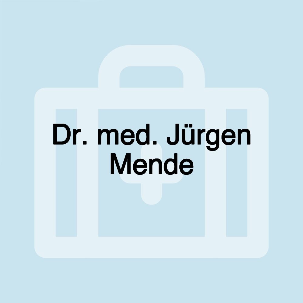 Dr. med. Jürgen Mende