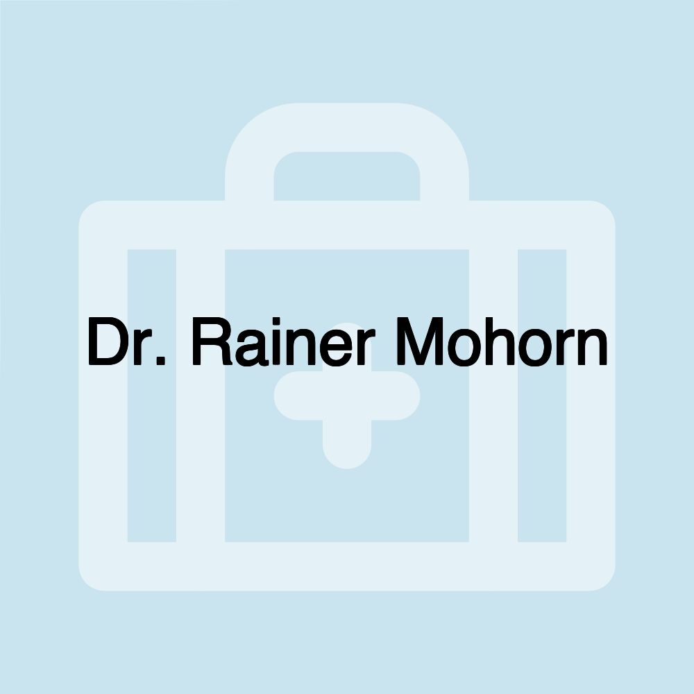 Dr. Rainer Mohorn