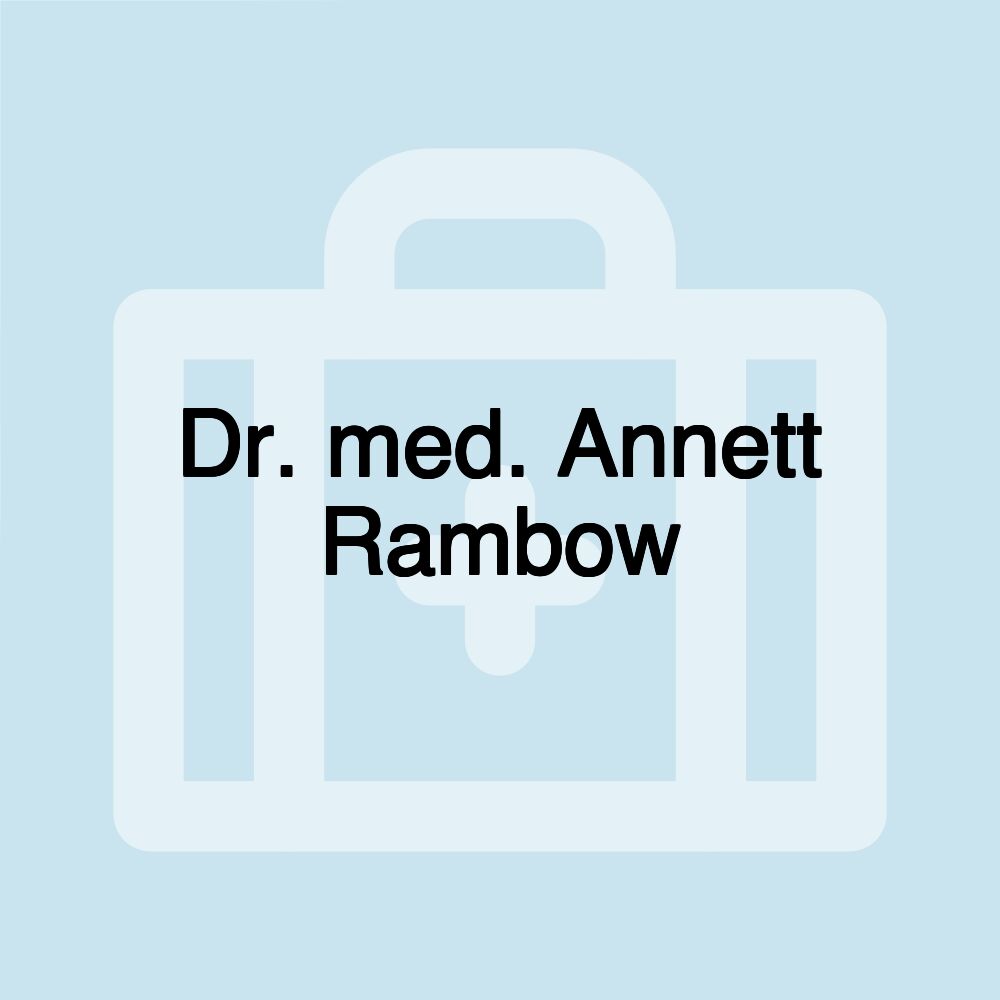 Dr. med. Annett Rambow