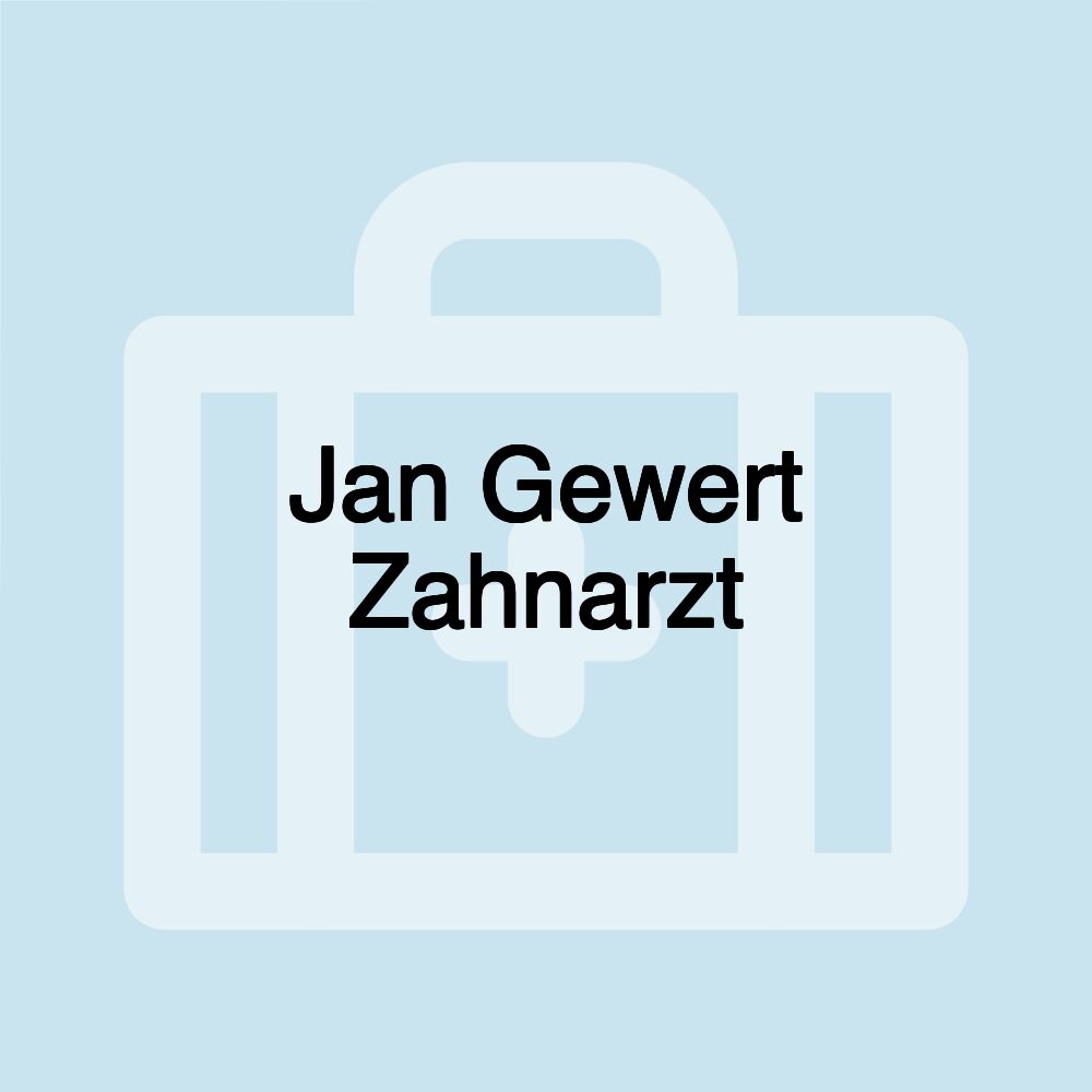 Jan Gewert Zahnarzt