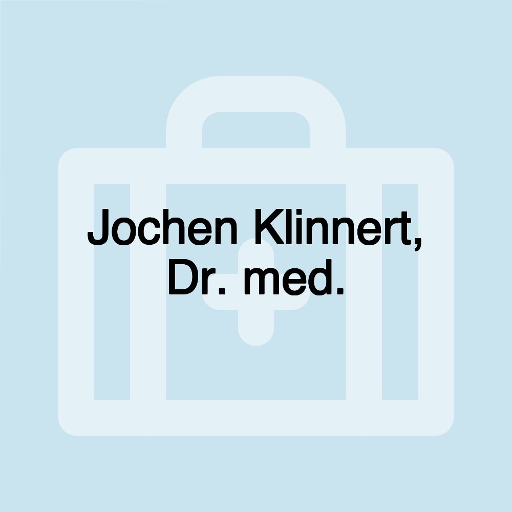 Jochen Klinnert, Dr. med.