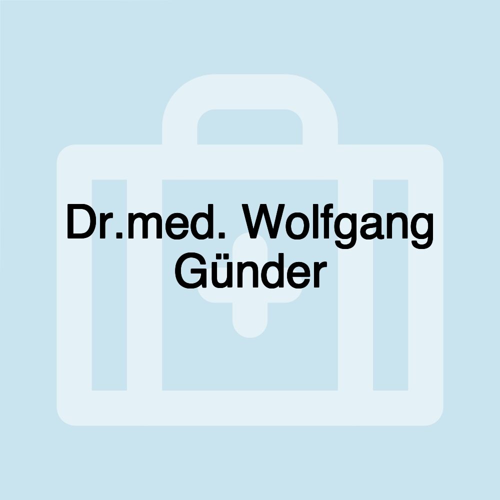 Dr.med. Wolfgang Günder