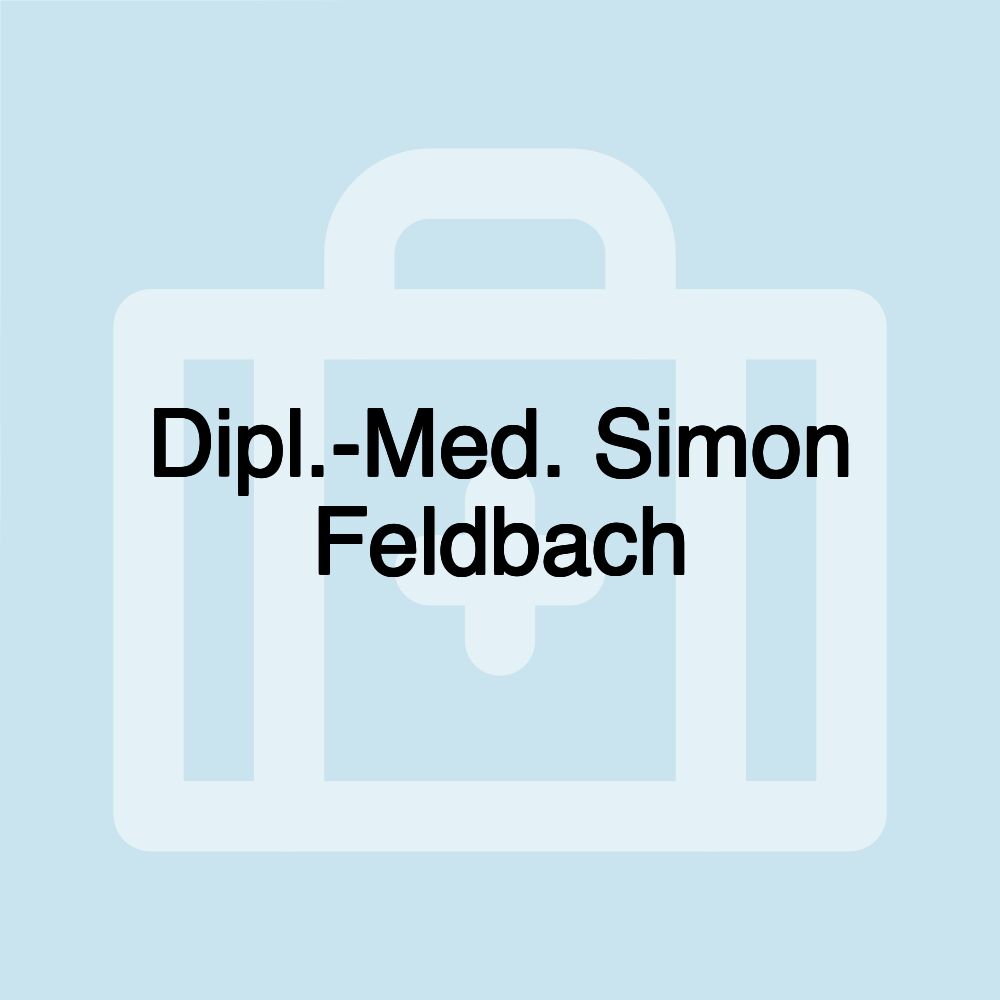 Dipl.-Med. Simon Feldbach