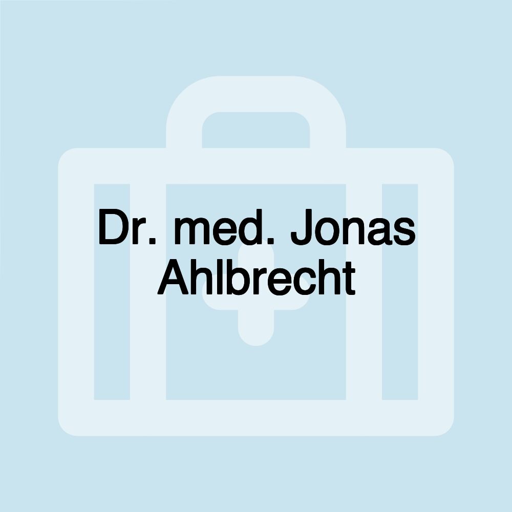 Dr. med. Jonas Ahlbrecht