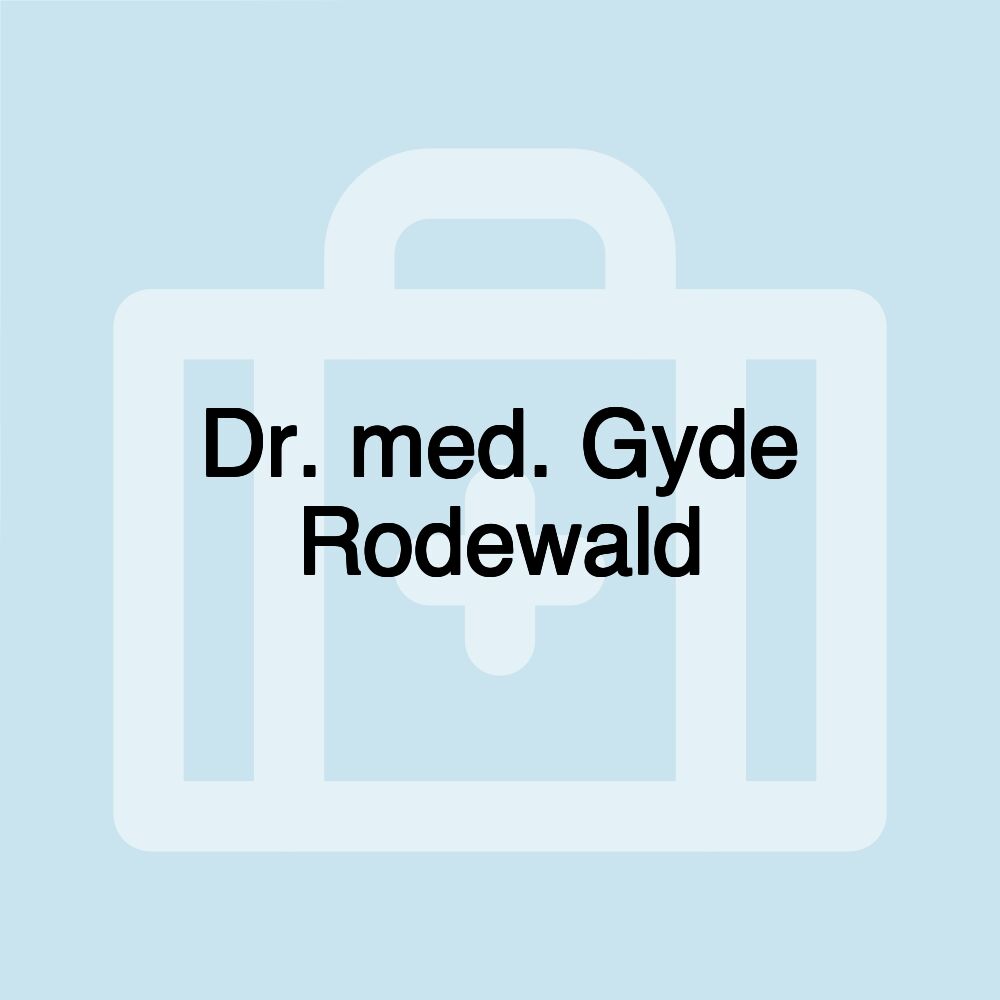 Dr. med. Gyde Rodewald