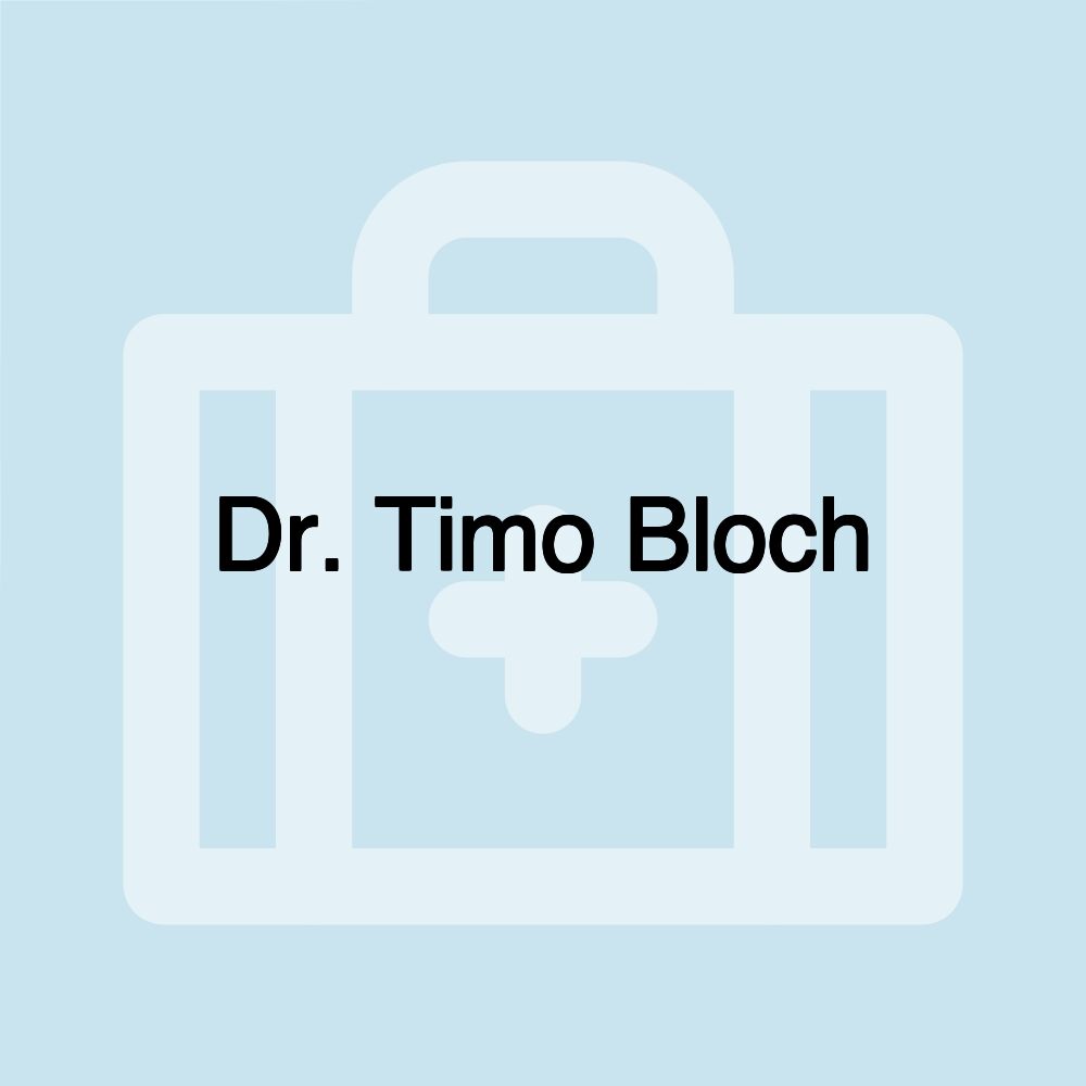 Dr. Timo Bloch