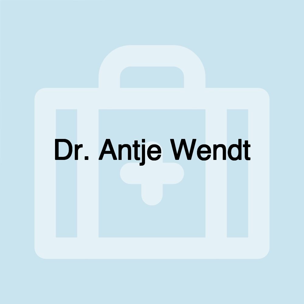 Dr. Antje Wendt