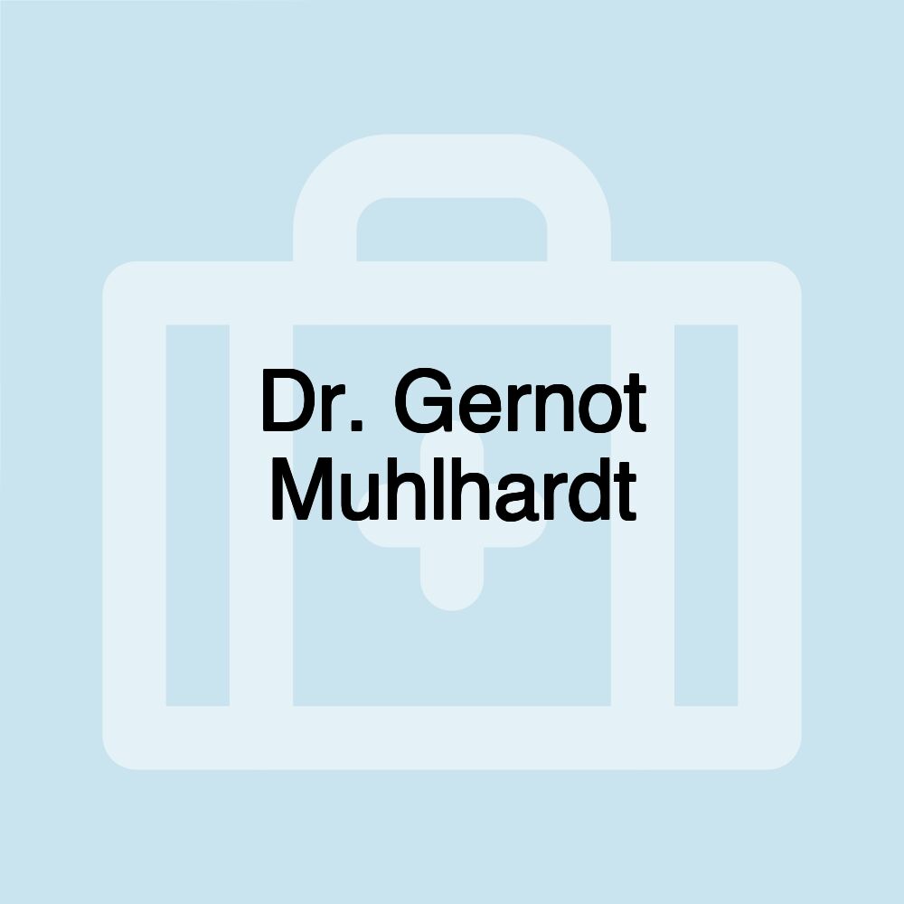 Dr. Gernot Muhlhardt