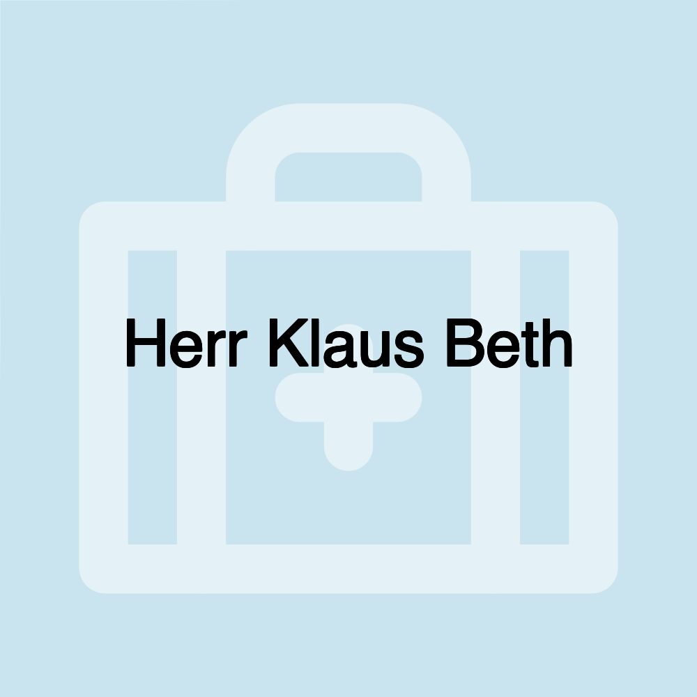 Herr Klaus Beth