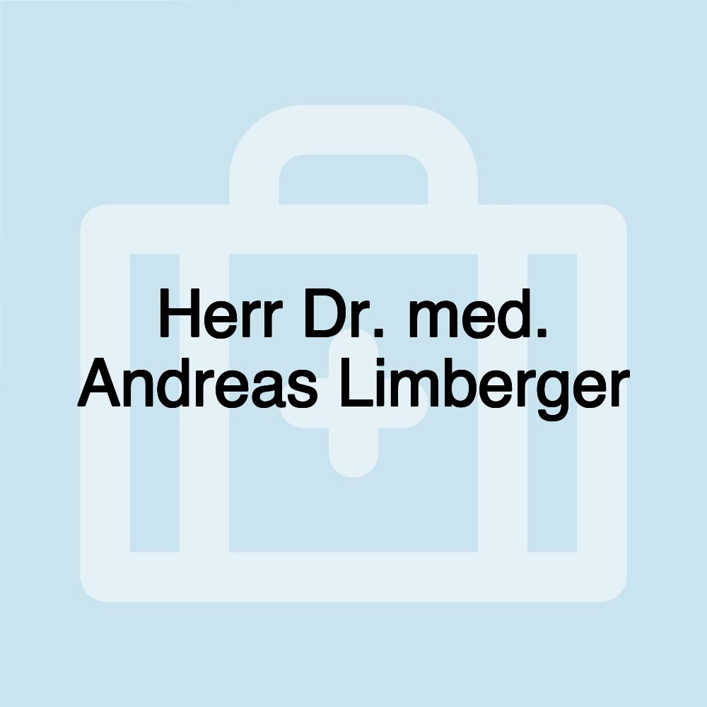 Herr Dr. med. Andreas Limberger