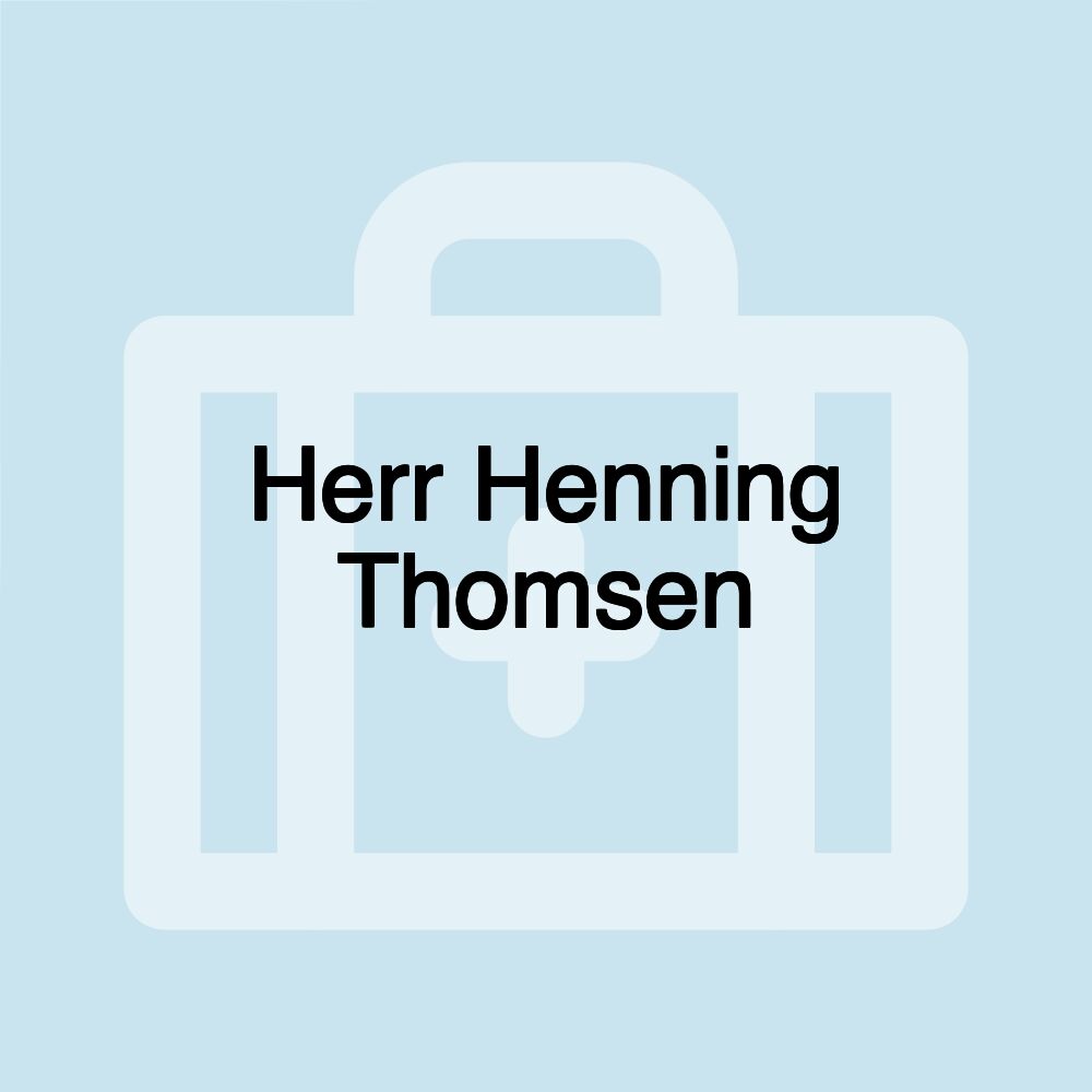 Herr Henning Thomsen