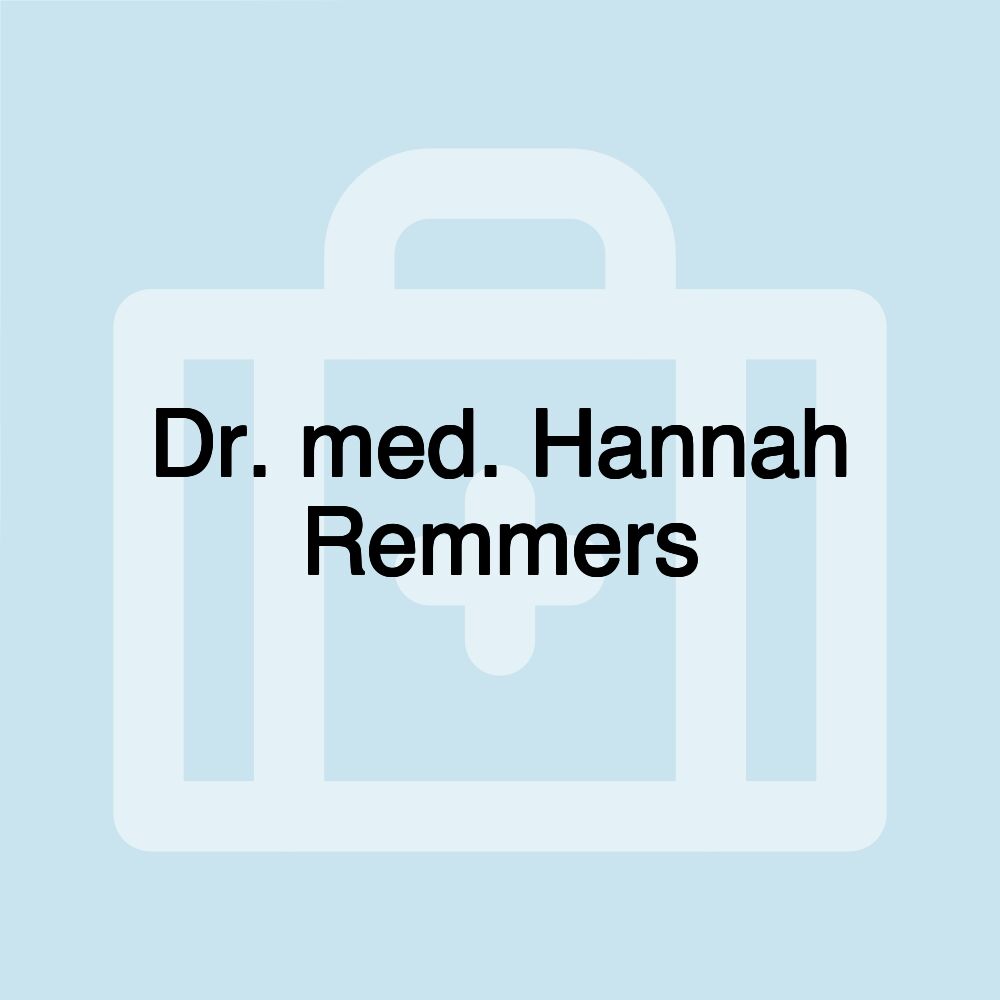 Dr. med. Hannah Remmers