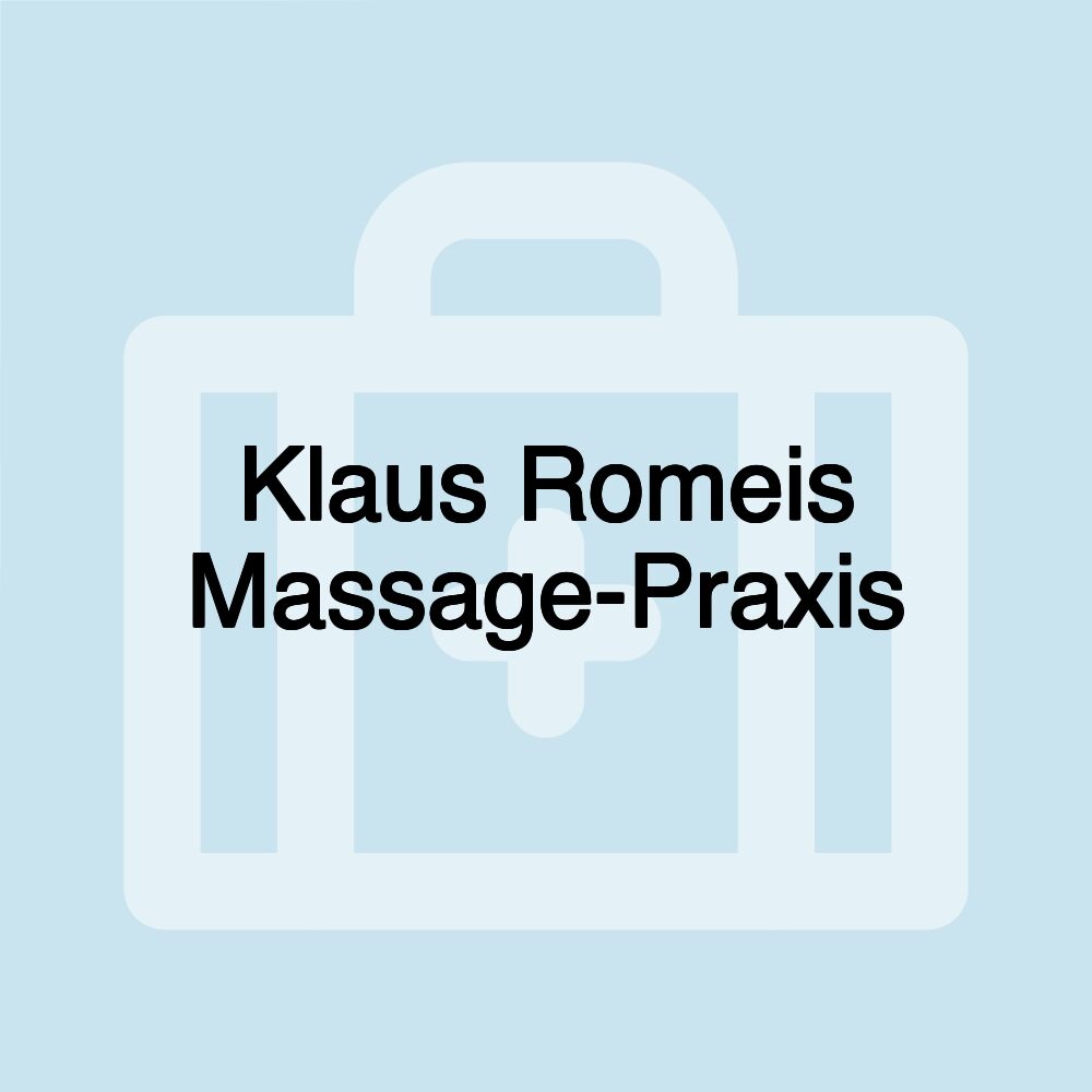 Klaus Romeis Massage-Praxis