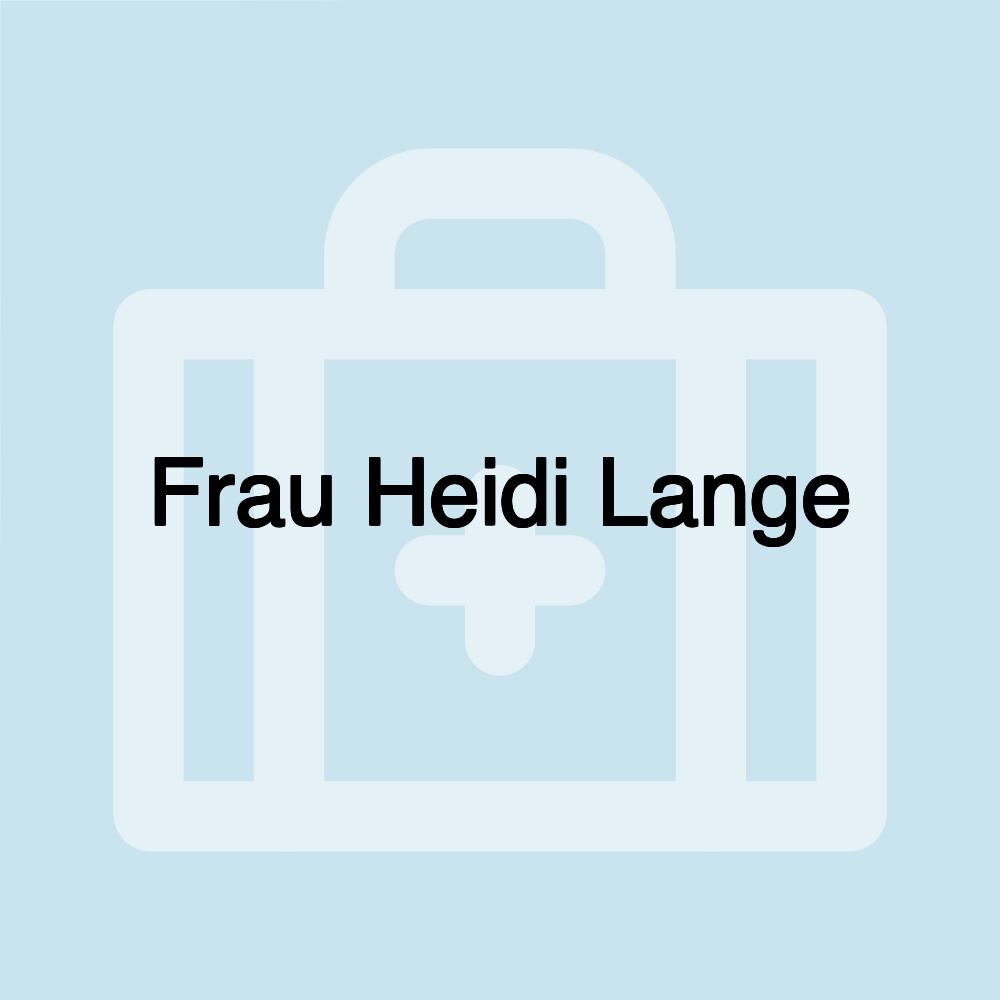 Frau Heidi Lange