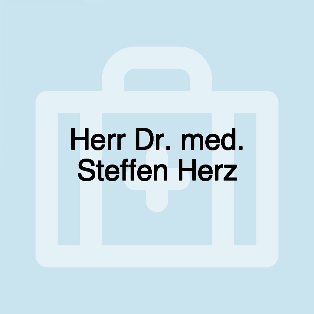 Herr Dr. med. Steffen Herz