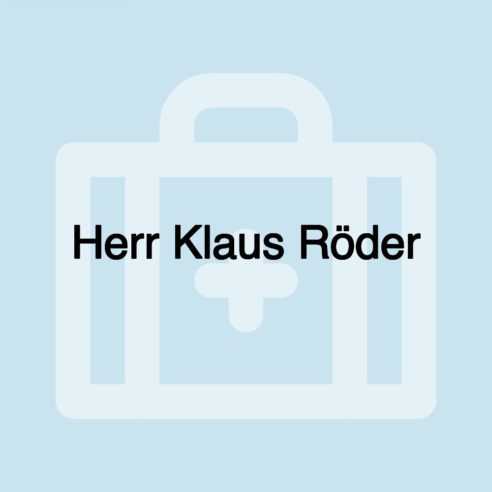 Herr Klaus Röder