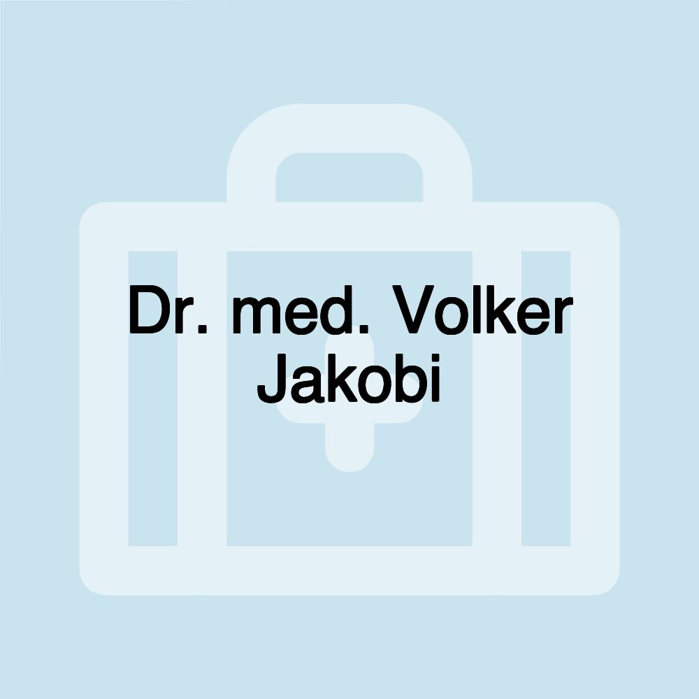 Dr. med. Volker Jakobi