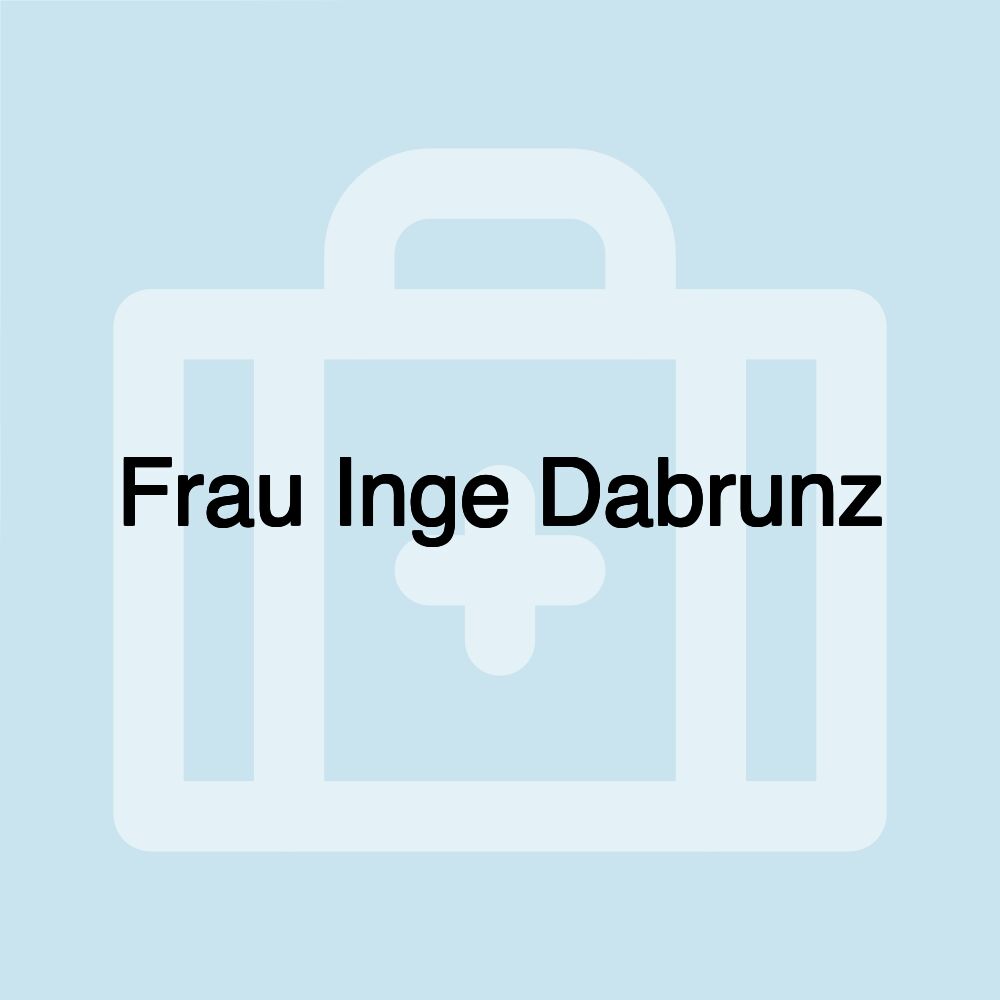 Frau Inge Dabrunz