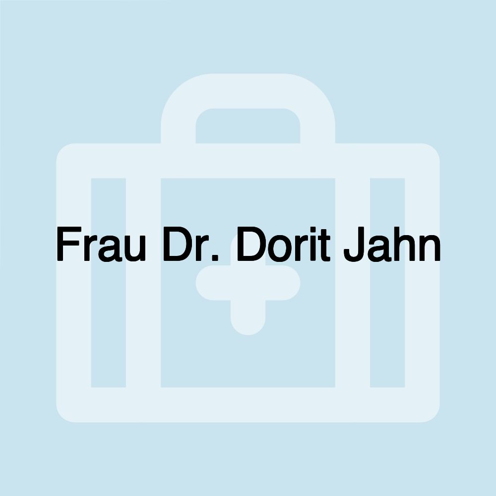 Frau Dr. Dorit Jahn