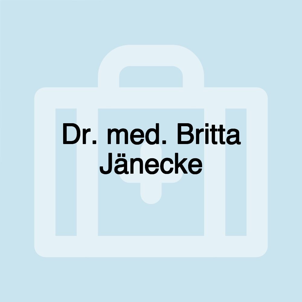 Dr. med. Britta Jänecke