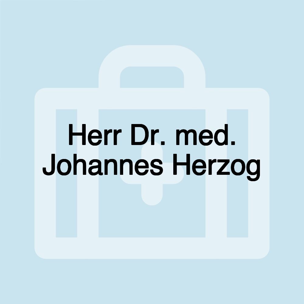 Herr Dr. med. Johannes Herzog